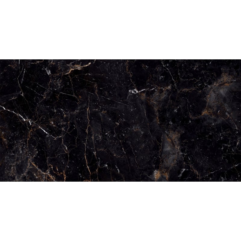 Mexen Champion Black leštená glazovaná dlažba rekt. G1, podlahová a stenová dlaždica 120 x 60 cm, vysoký lesk - TL202-120-060-00