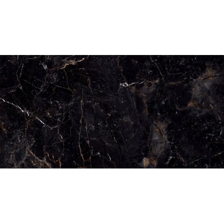 Mexen Champion Black leštená glazovaná dlažba rekt. G1, podlahová a stenová dlaždica 120 x 60 cm, vysoký lesk - TL202-120-060-00
