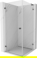 Mexen Lunar-B L sprchovací kabína otváracia ľavá 70 x 70 cm, transparentná, gun grey brúsená - 832L-070-070-66-00-L