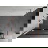 Mexen Kioto+ sprchová stena s poličkou a lištou 140 x 200 cm, transparentnéné 8 mm, zlatoružová - 800-140-121-60-00