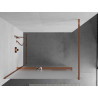 Mexen Kioto+ sprchová stena s poličkou Walk-in 80 x 200 cm, mrazová, ružové zlato - 800-080-121-60-30