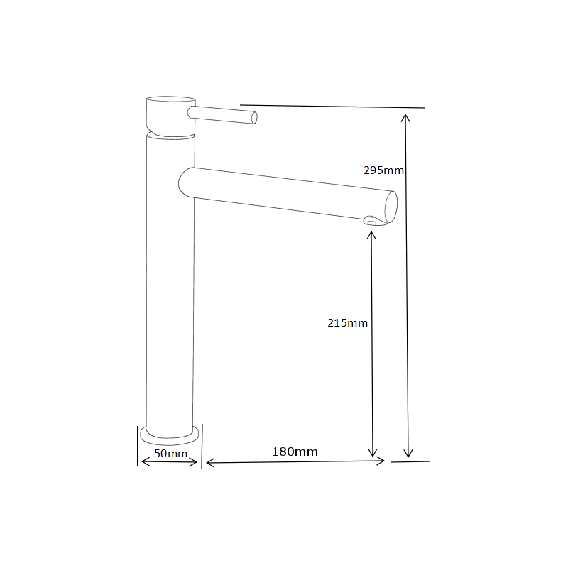 Mexen Elba vysoká umývadlová batéria, ružové zlato - 74110-60