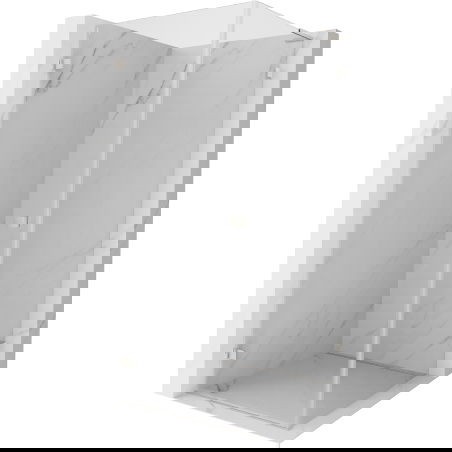 Mexen Lunar-B L sprchový kút, výklopný ľavý 80 x 80 cm, transparentný, leštený nikel- 832L-080-080-97-00-L