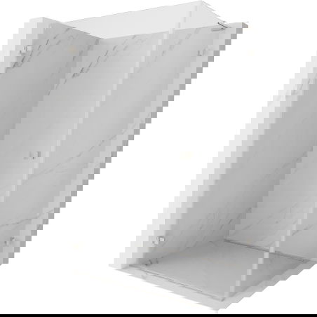 Mexen Lunar-B L sprchový kút otvárací ľavý 85 x 80 cm, transparentný, brúsený nikel- 832L-085-080-97-00-L