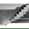 Mexen Kioto+ sprchová stena s poličkou a lištou 100 x 200 cm, transparentnéné/inovať 8 mm, zlatoružová - 800-100-121-60-35