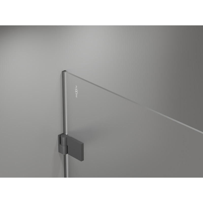 Mexen Lunar-B sprchový kút s pántovými dverami pravý 100 x 90 cm, transparentný, gun metal - 832-100-090-95-00-P