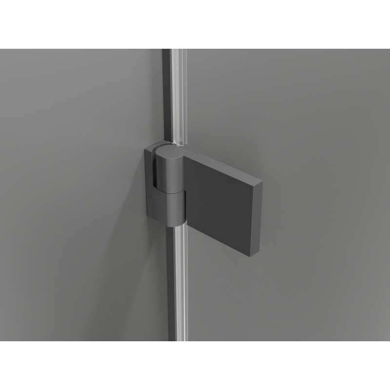Mexen Lunar-B sprchový kút s pántovými dverami pravý 100 x 90 cm, transparentný, gun metal - 832-100-090-95-00-P