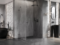 Mexen Lunar-B sprchový kút s pántovými dverami pravý 100 x 90 cm, transparentný, gun metal - 832-100-090-95-00-P