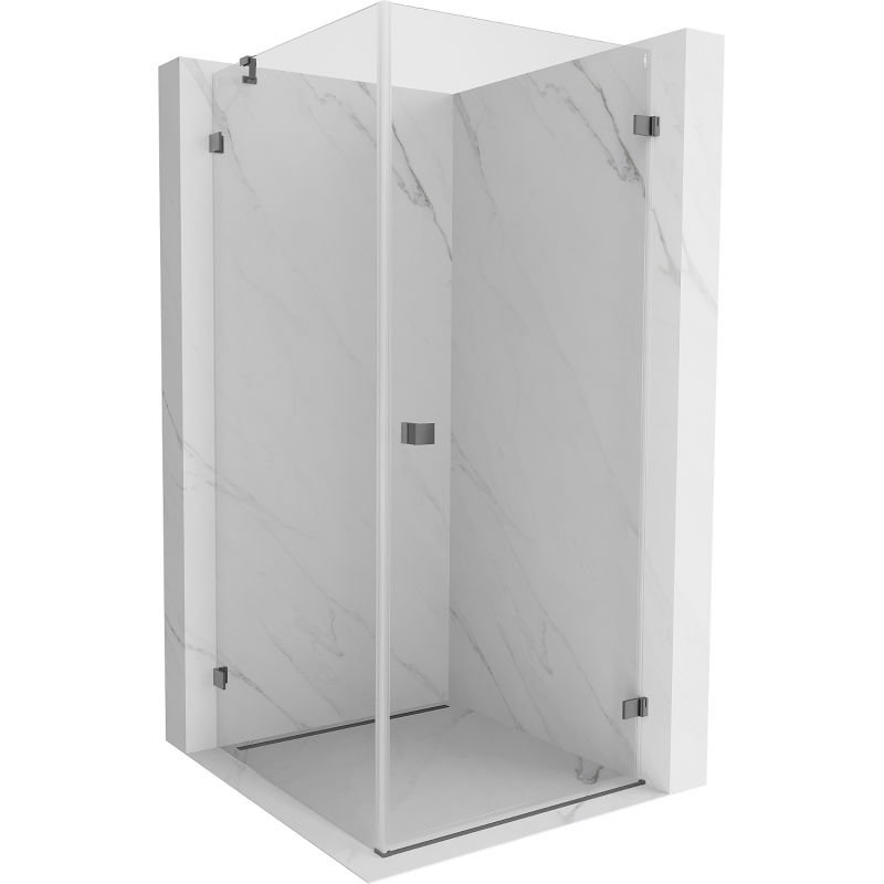 Mexen Lunar-B sprchovací kút s dverami na pravej strane 100 x 100 cm, transparentný, gun metal - 832-100-100-95-00-P