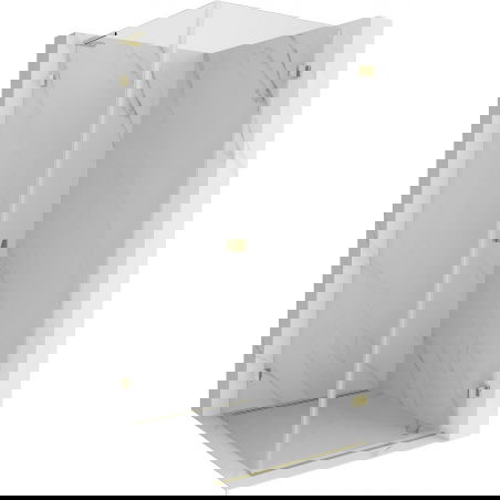 Mexen Lunar-B L sprchová kabína s otváraním pravá 90 x 90 cm, transparentná, zlatá - 832L-090-090-50-00-P