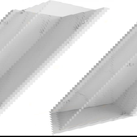 Mexen Lunar-B sprchovací kút, otvárací, pravý 100 x 80 cm, priehľadný, brúsený nikel - 832-100-080-97-00-P