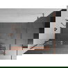 Mexen Kioto+ sprchová stena s poličkou a lištou 110 x 200 cm, zrkadlo 8 mm, zlatoružová - 800-110-121-60-50