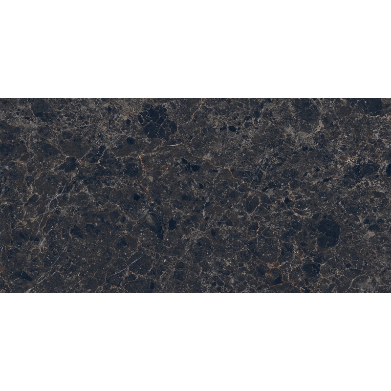 Mexen Slik Emperador Čierny glazovaný gres rekt. G1, podlahovo-stenná dlaždica 120 x 60 cm, vysoký lesk - TL207-120-060-01
