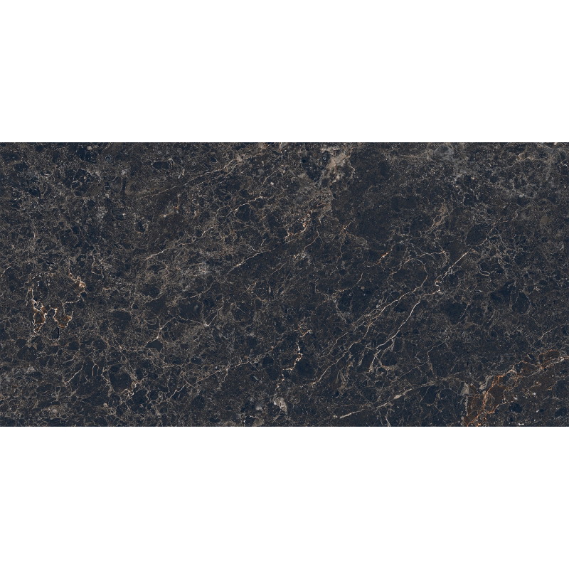 Mexen Slik Emperador Čierny glazovaný gres rekt. G1, podlahovo-stenná dlaždica 120 x 60 cm, vysoký lesk - TL207-120-060-01