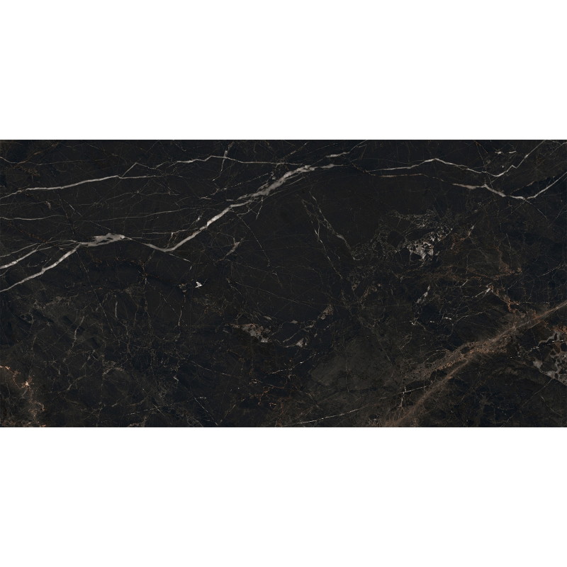 Mexen Marquino Čierna glazovaná rektifikovaná gresová dlaždica G1, podlahovo-stenová dlaždica 120 x 60 cm, vysoký lesk