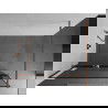Mexen Kioto+ sprchová stena s poličkou a lištou 110 x 200 cm, transparentnéné/čierny vzor 8 mm zlatoružová - 800-110-121-60-70