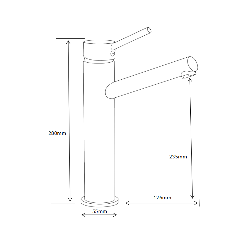 Mexen Eri vysoká umývadlová batéria, chróm - 74210-00
