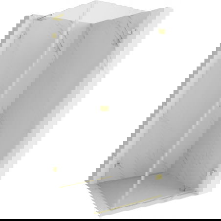 Mexen Lunar-B L sprchovací kút otvárací pravý 100 x 100 cm, transparentný, zlatý brúsený - 832L-100-100-55-00-P