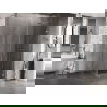Mexen Lunar-B L sprchová kabína s otvárateľnými dverami pravá 90 x 90 cm, priehľadná, kartáčovaný nikel - 832L-090-090-97-00-P