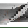 Mexen Kioto+ sprchová stena s poličkou a lištou 120 x 200 cm, transparentnéné/čierny vzor 8 mm zlatoružová - 800-120-121-60-77