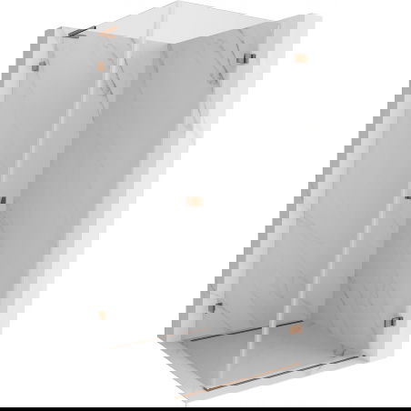 Mexen Lunar-B L sprchová kabína otváracia pravá 100 x 100 cm, transparentná, ružové zlato - 832L-100-100-60-00-P