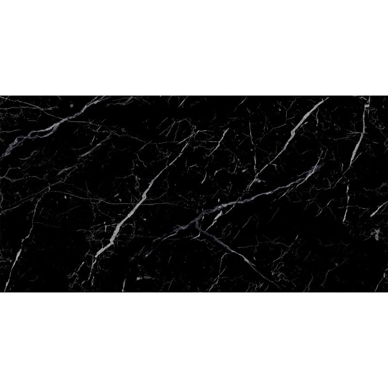 Mexen Simba Black leštený rektifikovaný gres G1, dlaždica podlahovo-stenová 120 x 60 cm, vysoký lesk - TL210-120-060-00