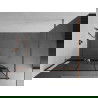 Mexen Kioto+ sprchová stena s poličkou a lištou 140 x 200 cm, transparentnéné/čierny vzor 8 mm zlatoružová - 800-140-121-60-78