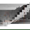 Mexen Kioto+ sprchová stena s poličkou a lištou 90 x 200 cm, transparentnéné/biely vzor 8 mm, zlatoružová - 800-090-121-60-85