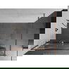 Mexen Kioto+ sprchová stena s poličkou a lištou 140 x 200 cm, transparentnéné/biely vzor 8 mm, zlatoružová - 800-140-121-60-97