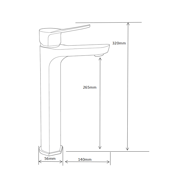Mexen Lerma vysoká umývadlová batéria, biela/zlatá - 74310-25