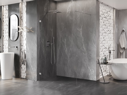 Mexen Lunar sprchová stena Walk-in ľavá 70 x 200 cm, transparentná 8 mm, chróm - 830-070-000-01-00-L