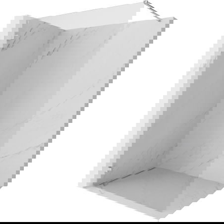 Mexen Lunar sprchová stena Walk-in ľavá 130 x 200 cm, transparentná 8 mm, chróm - 830-130-000-01-00-L