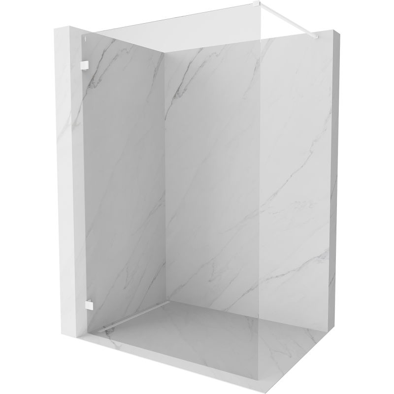 Mexen Lunar sprchová stena Walk-in ľavá 140 x 200 cm, transparentná 8 mm, biela - 830-140-000-20-00-L