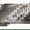 Mexen Lunar sprchová stena Walk-in ľavá 140 x 200 cm, transparentná 8 mm, biela - 830-140-000-20-00-L