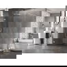 Mexen Lunar sprchová stena Walk-in ľavá 140 x 200 cm, transparentná 8 mm, biela - 830-140-000-20-00-L