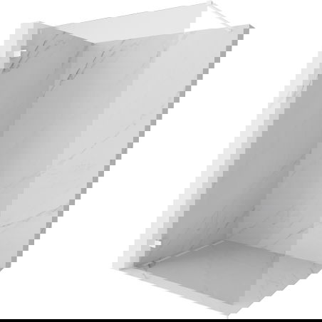 Mexen Lunar sprchová stena Walk-in ľavá 150 x 200 cm, transparentná 8 mm, biela - 830-150-000-20-00-L