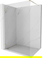 Mexen Lunar sprchová stena Walk-in ľavá 100 x 200 cm, transparentná 8 mm, zlatá - 830-100-000-50-00-L