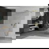 Mexen Kioto voľne stojaca sprchová stena 150 x 200 cm, transparentnéné 8 mm, zlatá - 800-150-002-50-00