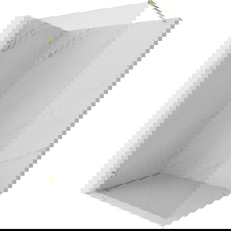 Mexen Lunar sprchová stena Walk-in ľavá 110 x 200 cm, priehľadná 8 mm, zlatá - 830-110-000-50-00-L