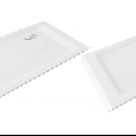 Mexen Flat štvorcová sprchová vanička slim 70 x 70 cm, biela, sifon chromový- 40107070