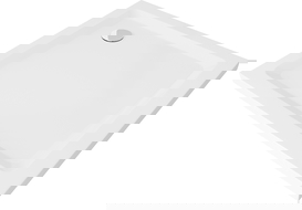 Mexen Flat štvorcová sprchová vanička slim 70 x 70 cm, biela, sifon chromový- 40107070