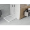 Mexen Flat štvorcový sprchový kút slim 70 x 70 cm, biely, sifón chróm - 40107070