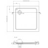 Mexen Flat štvrtcová sprchová vanička slim 70 x 70 cm, biela, sifón chróm - 40107070