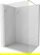 Mexen Lunar sprchová stena Walk-in ľavá 150 x 200 cm, transparentná 8 mm, zlatá brúsená - 830-150-000-55-00-L