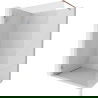 Mexen Lunar sprchová stena Walk-in ľavá 130 x 200 cm, transparentná 8 mm, ružové zlato - 830-130-000-60-00-L