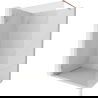 Mexen Lunar sprchová stena Walk-in ľavá 140 x 200 cm, transparentná 8 mm, brúsená meď - 830-140-000-65-00-L