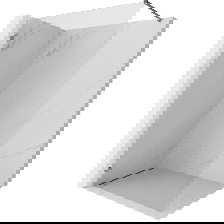 Mexen Lunar sprchová stena Walk-in ľavá 130 x 200 cm, transparentná 8 mm, brúsená Gun Gray - 830-130-000-66-00-L