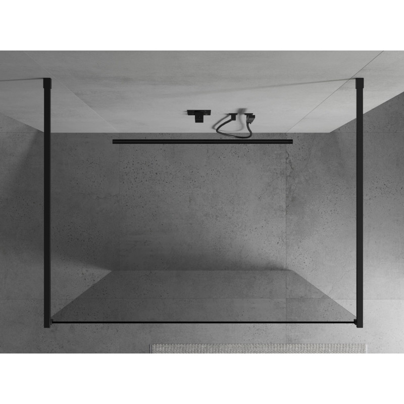 Mexen Kioto voľne stojaca sprchová stena 120 x 200 cm, priehľadná 8 mm, čierna - 800-120-002-70-00