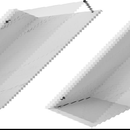 Mexen Lunar sprchová stena Walk-in ľavá 100 x 200 cm, priehľadná 8 mm, čierna - 830-100-000-70-00-L