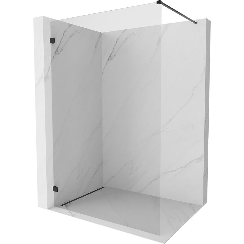Mexen Lunar sprchová stena Walk-in ľavá 110 x 200 cm, transparentná 8 mm, čierna - 830-110-000-70-00-L